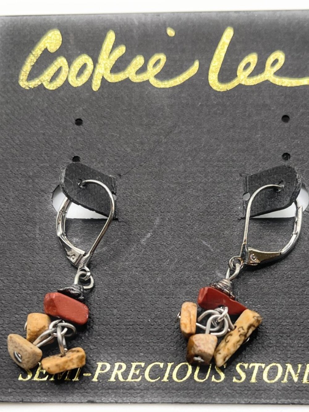 51432 Red beaded Cookie Lee Earrings(D99)